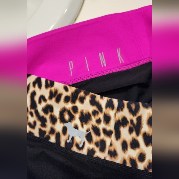 Victorias Secret Leopard High Waist Pink Leggings - Picture 3 of 3